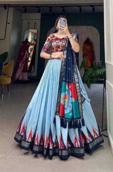 🌸✨ Blossom Boldly – Radiate Charm in Floral Printed Lehengas ✨🌸